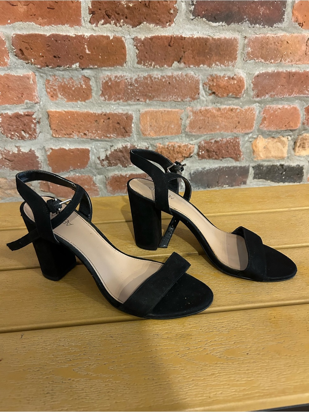 Black Block Heel Sandals